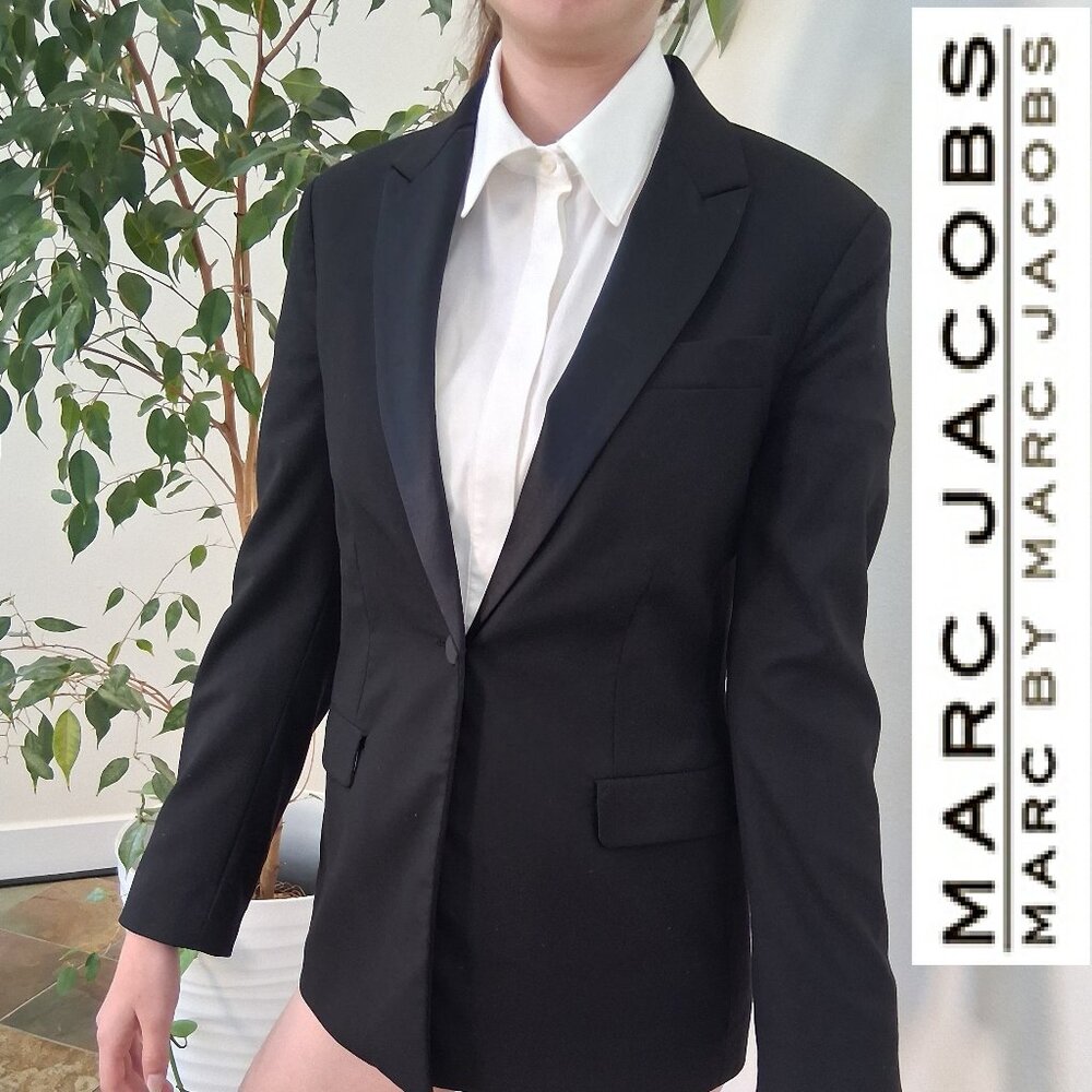Marc by Marc Jacobs Women Black Tuxedo Jacket